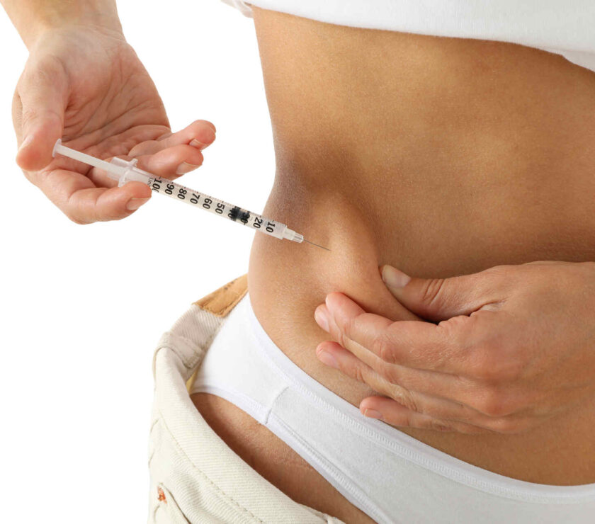 A patient in Austin Texas injecting the weight loss medication Tirzepitide